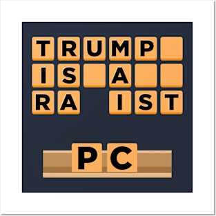 trump is a rapist scrabble board Posters and Art